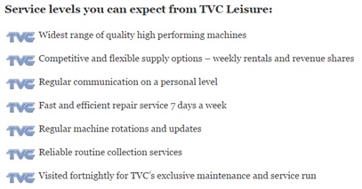 service levels to expect from TVC