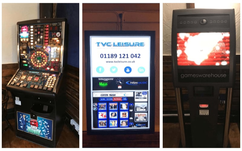 TVC Juxebox, Fruit Machine and Paragon Quiz Machine 